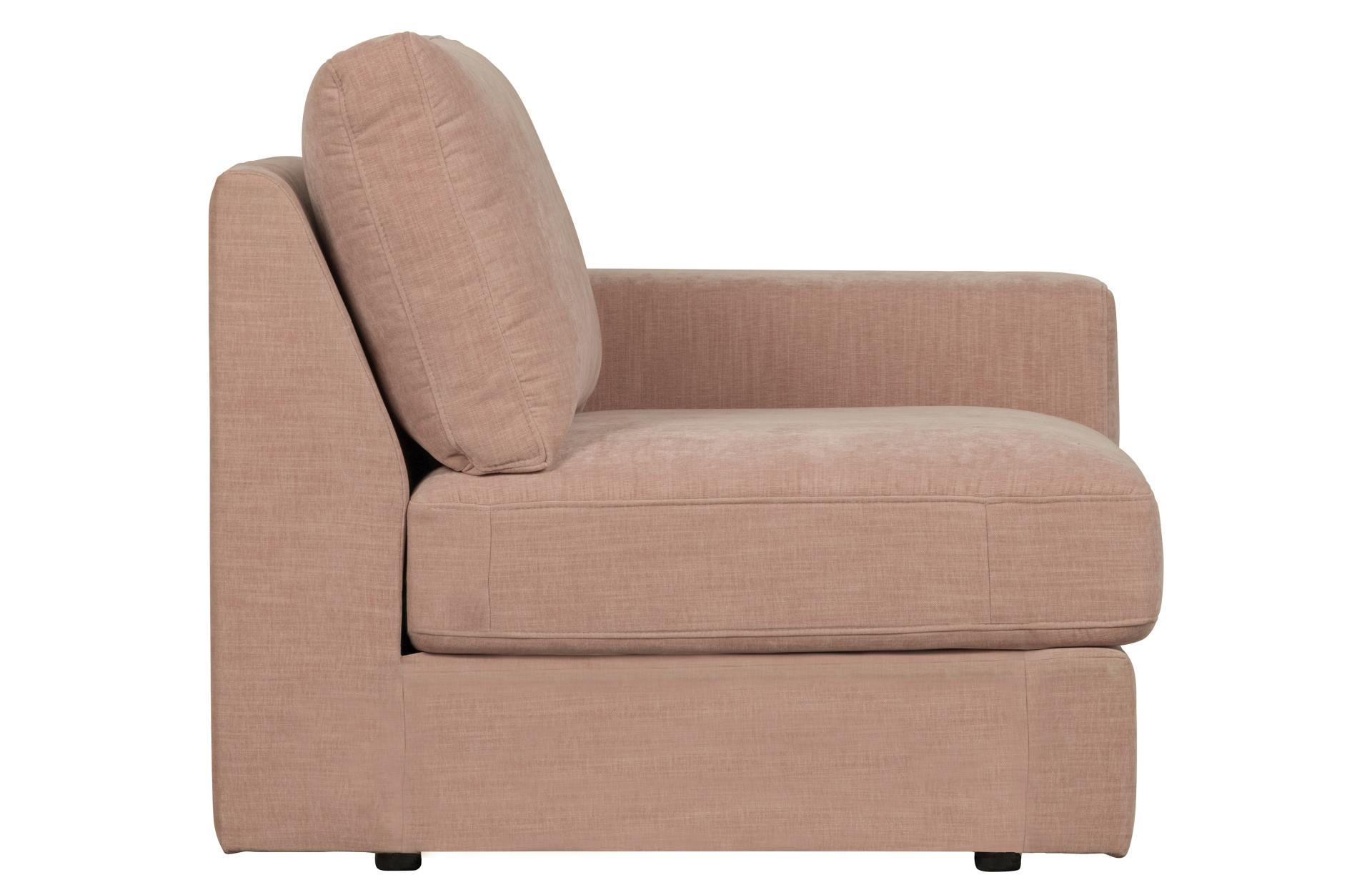 Modulsofa Family 1-Seat Element Rechts, Rosa