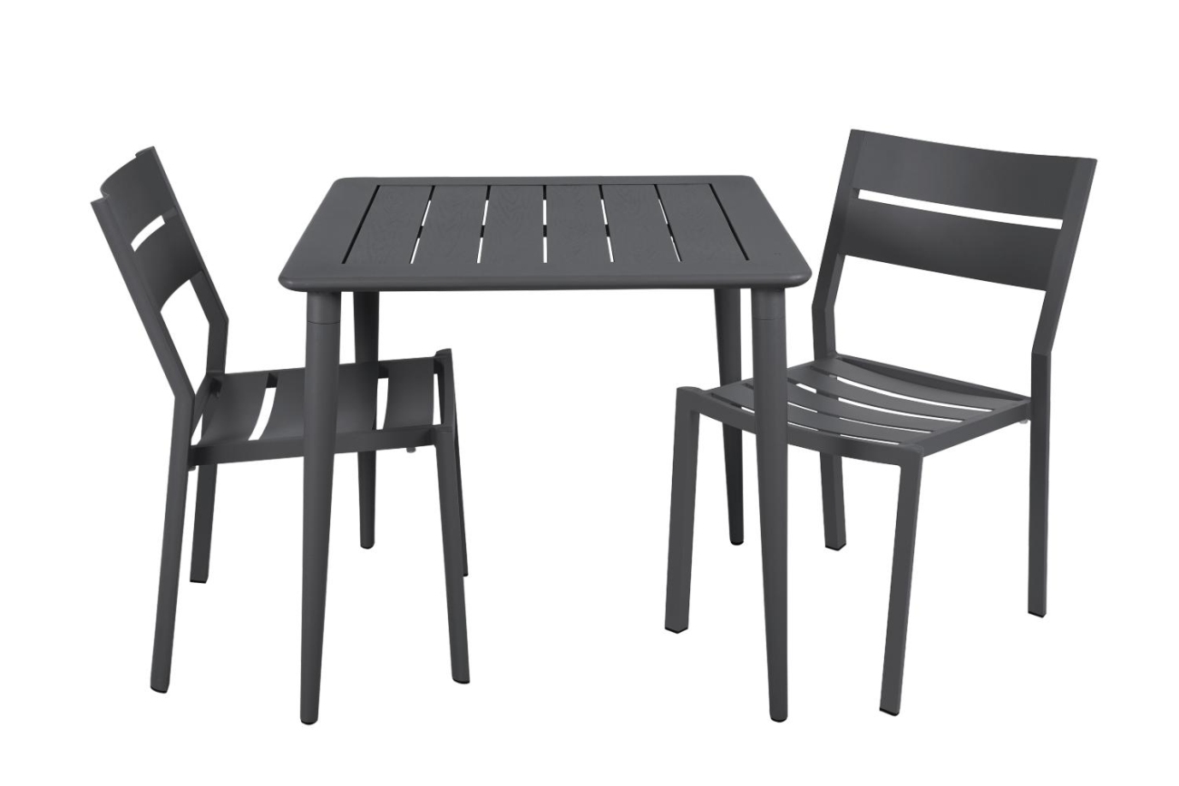 Gartenstuhl Delia aus Metall, Schwarz