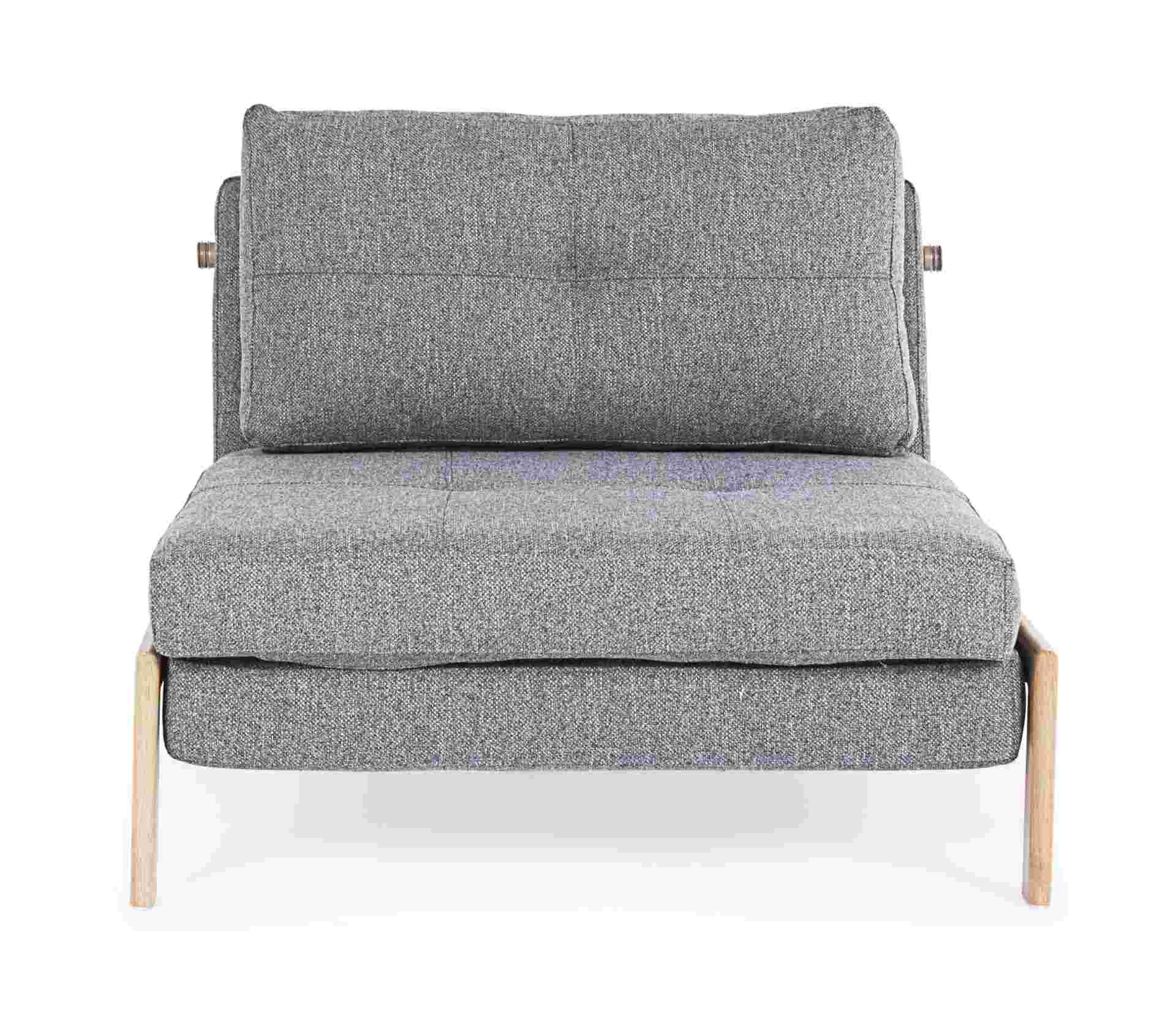 Schlafsofa Hayden mit Stoff-Bezug, 1-Sitzer, Grau