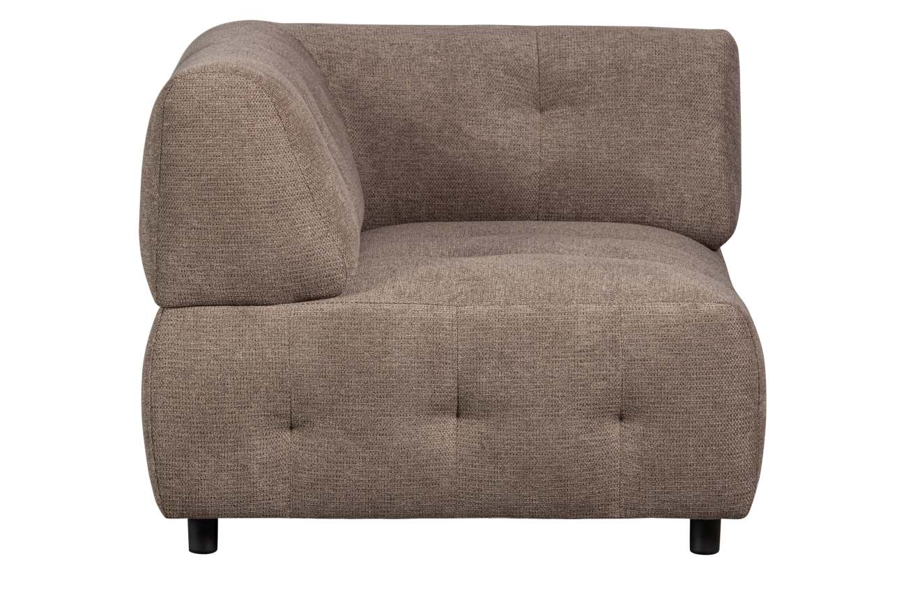 Modulsofa Louis aus Chenille Rechts, Braun