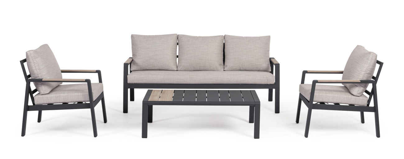 Garten-Set Elna 4er Gruppe, Anthrazit