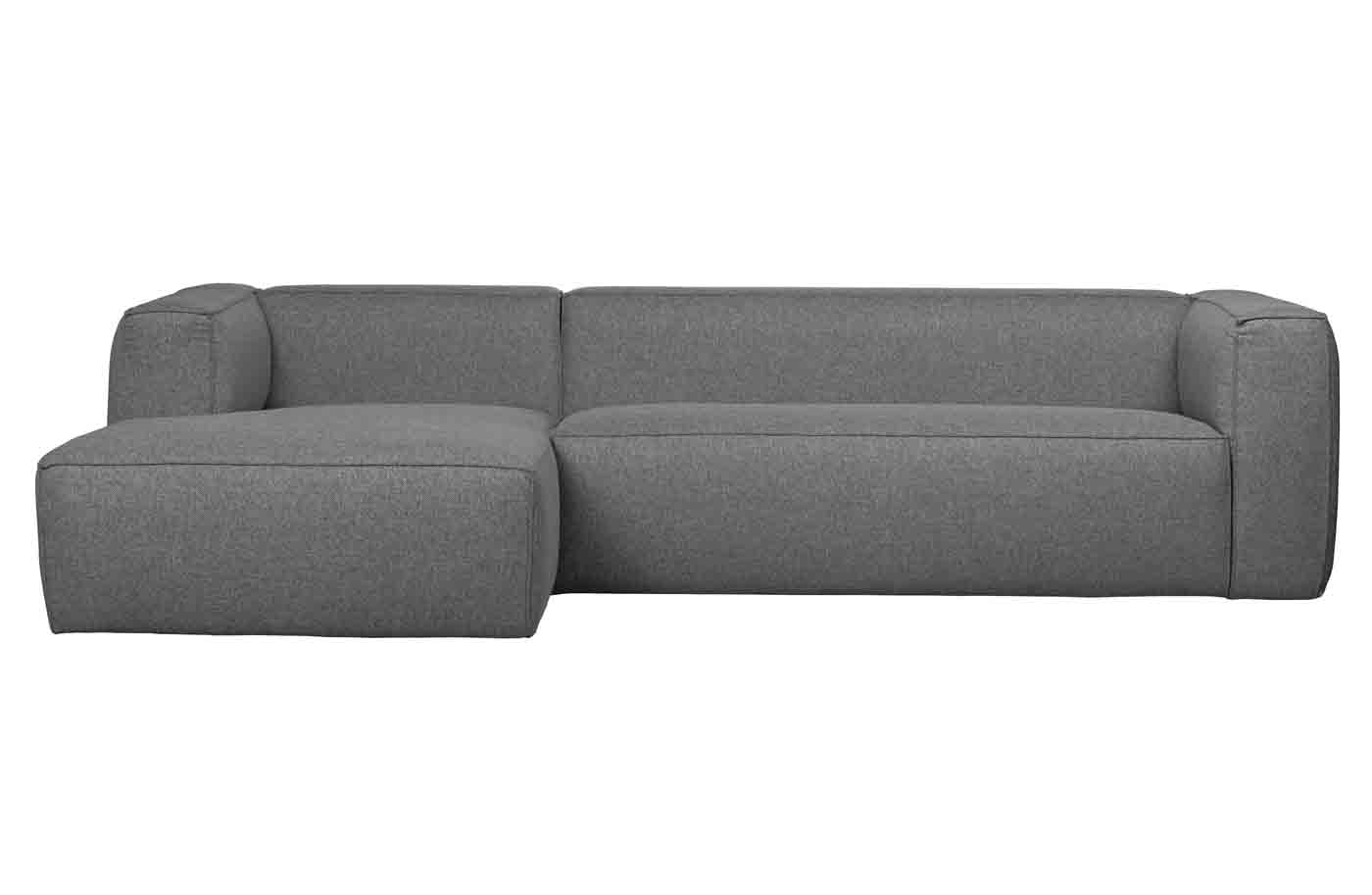 Ecksofa Bean Stoff, links Grau