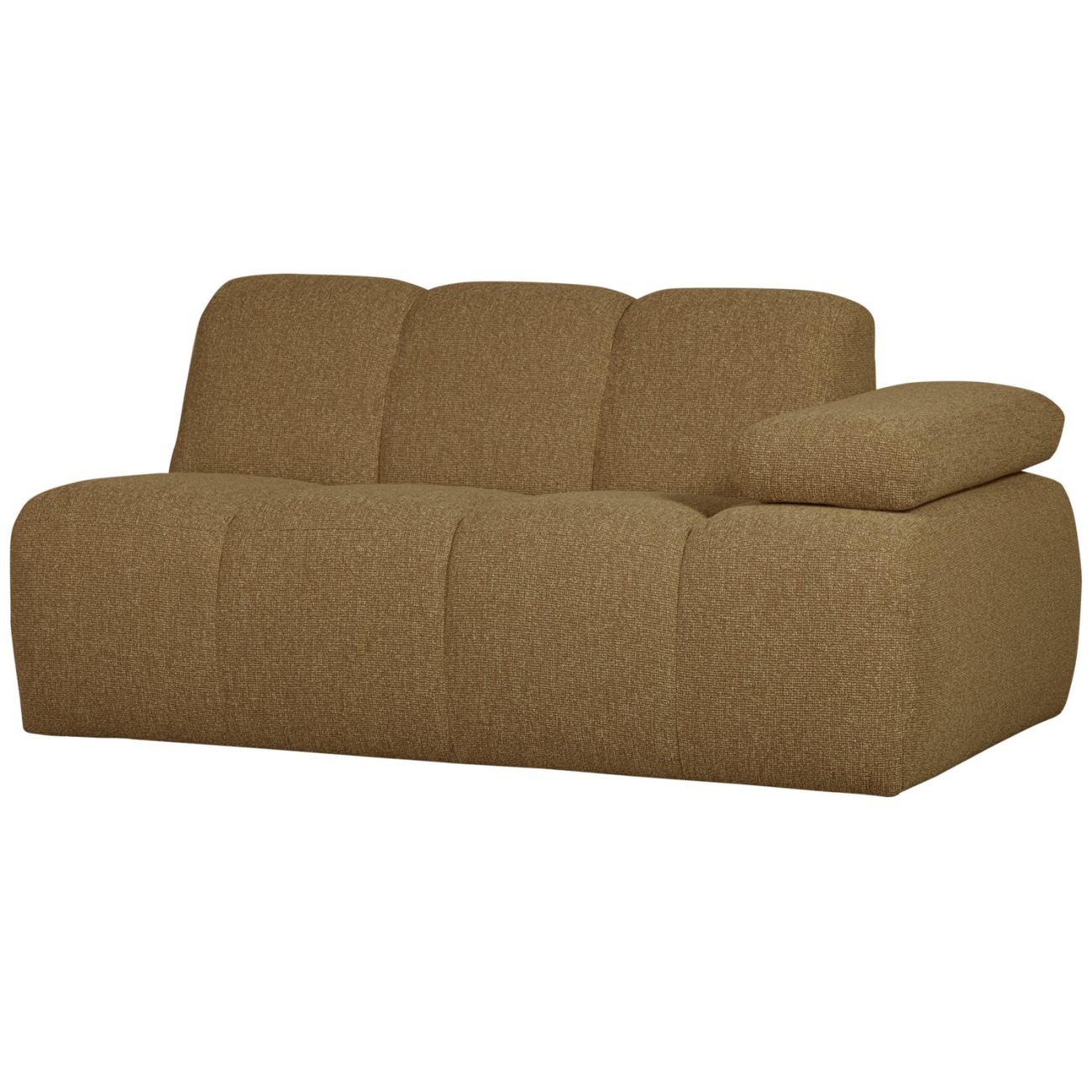 Modulsofa Mojo Boucle 1,5er Arm-Rechts, Gelb/Braun