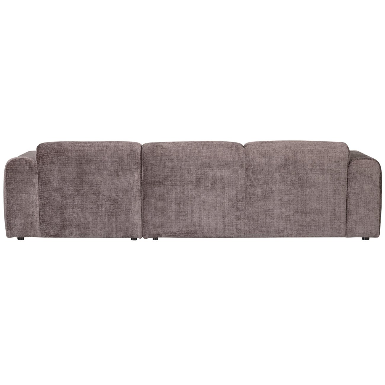 Chaiselongue Cloud aus Chenille-Stoff Rechts, Taupe