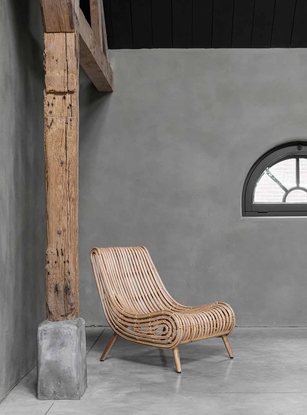 Lounge-Sessel Cinque Terre aus Rattan, Natur