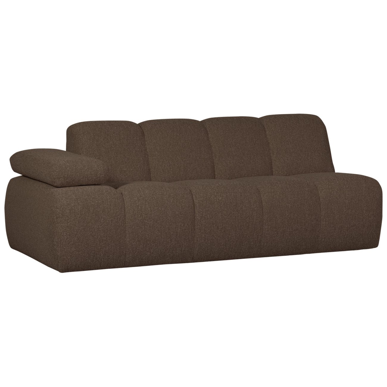 Modulsofa Mojo Boucle 2er Arm-Links, Braun