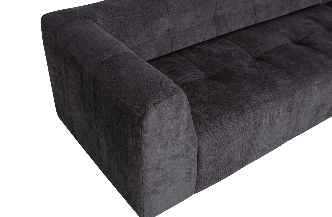 Sofa Grid aus Chenille-Gewebe, Grau